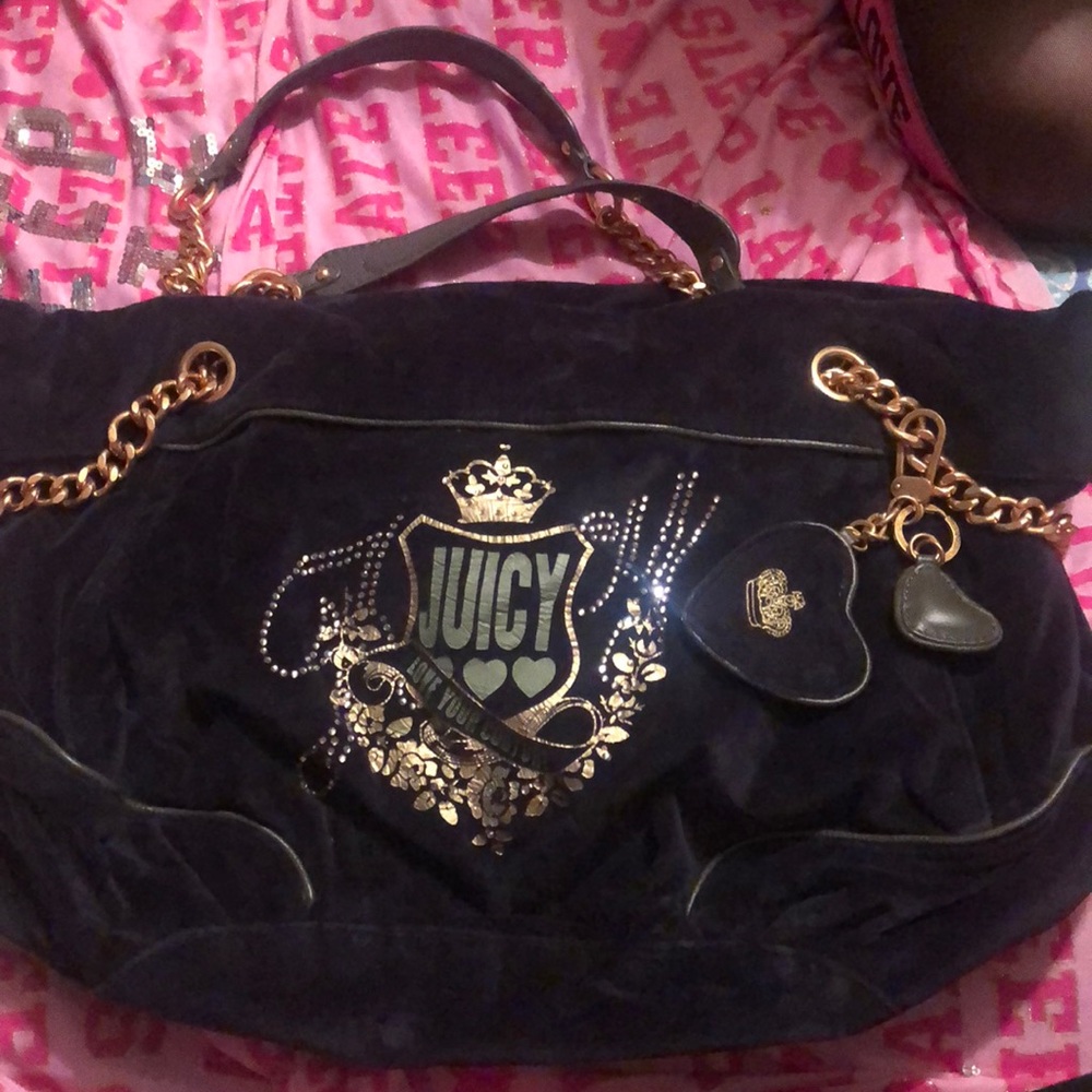 Juicy couture velour handbag